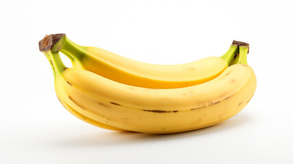 Banana isolated on white background. Generative AI