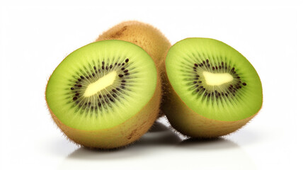 Fototapeta premium Kiwi isolated on white background. Generative AI
