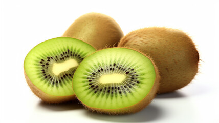 Fototapeta premium Kiwi isolated on white background. Generative AI