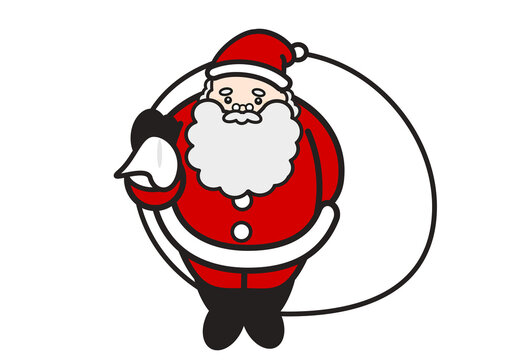 袋を持つサンタクロース