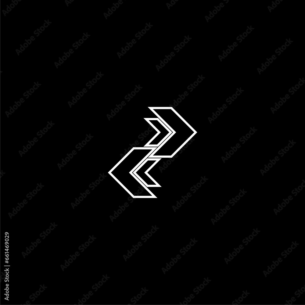Poster left and right arrow icon isolated on dark background