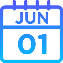 06-June - 01 Line Gradient Icon pictogram symbol visual illustration   