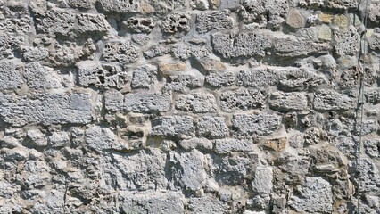 Stone Rock Wall / Texture of old grey rock wall for background