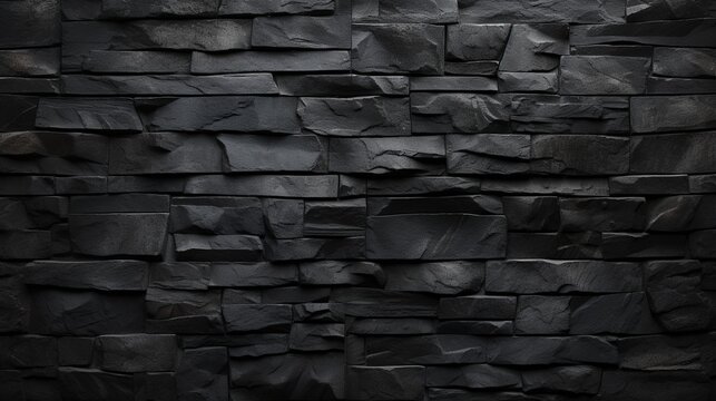 Fototapeta 3d black brick wall background