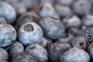 blueberries on a wooden table