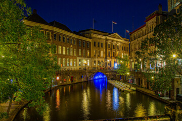 city of Utrecht in the evening