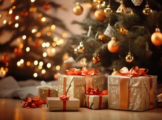 christmas gift and candle