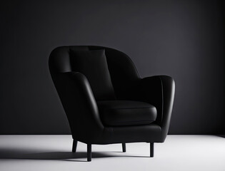Elegant black classic armchair