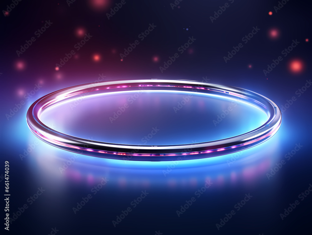 Poster a circular object with lights