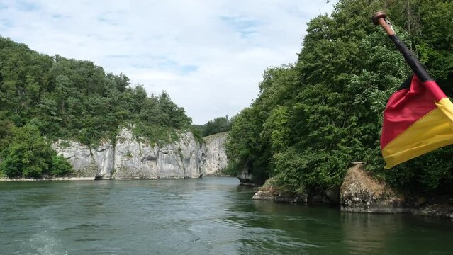 nature by the Danube river in the woods in Kelheim, Germany