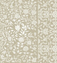 Fototapeta premium wedding card design, traditional paisley floral pattern , royal India 