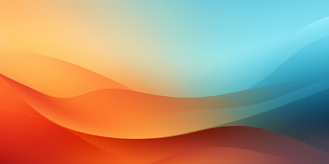 A Colorful Waves In A Blue And Orange Background
