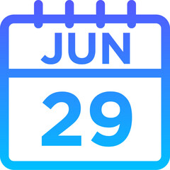 06-June - 29 Line Gradient Icon pictogram symbol visual illustration   