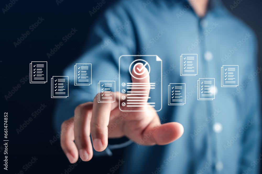 Poster Checklist Online service filling out and digital form, Document Management Checking System, online documentation database and process manage files.