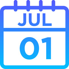 07-July - 01 Line Gradient Icon pictogram symbol visual illustration   