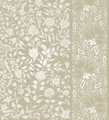 Obraz premium wedding card design, traditional paisley floral pattern , royal India 