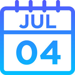 07-July - 04 Line Gradient Icon pictogram symbol visual illustration   