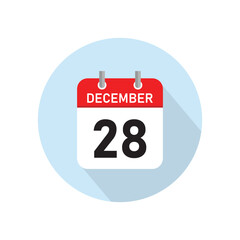 December 28 Concept Design. Vector Illustration.