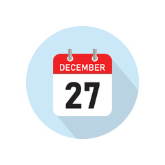 December 27 Concept Design. Vector Illustration.