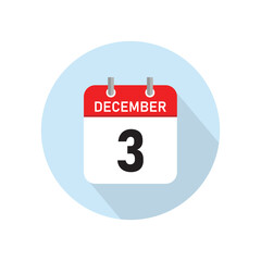 December 3 Concept Design. Vector Illustration.