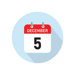 December 5 Concept Design. Vector Illustration.