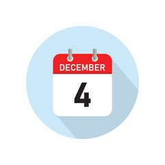 December 4 Concept Design. Vector Illustration.