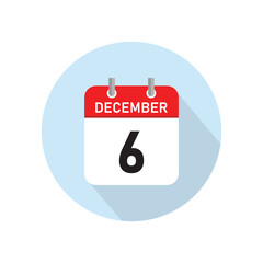 December 6 Concept Design. Vector Illustration.