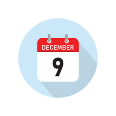 December 9 Concept Design. Vector Illustration.