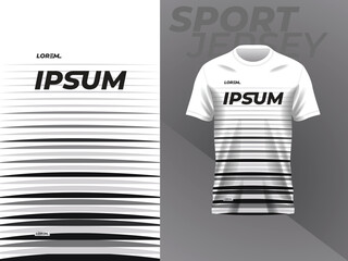 black and white jersey mockup template design for sport shirt