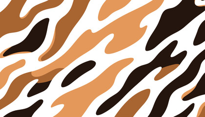 Pattern with tiger stripes. Abstract animal print. Vector illustration