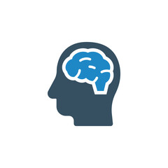 Brain, mind icon vector illustration