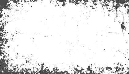 Grunge black and white grunge texture template. Dark dirty dust overlay background. Vector illustration - obrazy, fototapety, plakaty