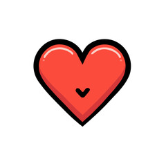 red heart isolated on white