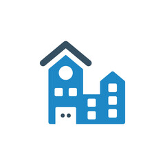 school, building icon vector illustration