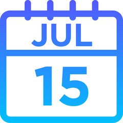 07-July - 15 Line Gradient Icon pictogram symbol visual illustration   