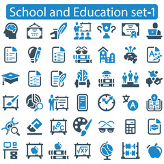 School and Education icon set