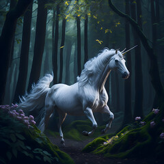 Unicorn's Dance: A Majestic Journey Through Enchanted Forests