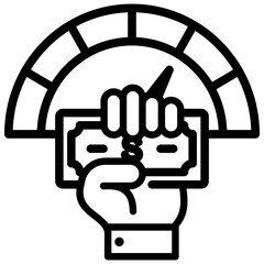 Pay For Performance Outline Icon