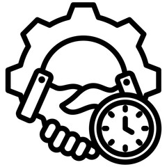 Work Ethic Outline Icon