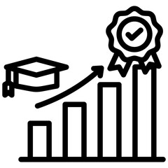Higher Education Outline Icon