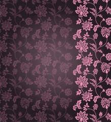 Fototapeta premium wedding card design, traditional paisley floral pattern , royal India 