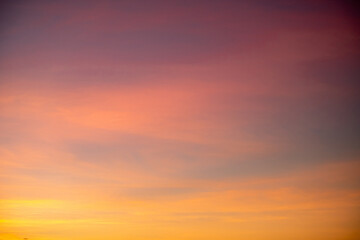 Beautiful of luxury soft gradient orange gold clouds and sunlight on the blue sky perfect for the...
