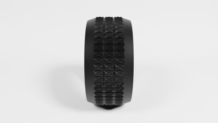 3d illustration of black automobile belt