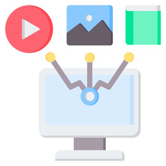 Digital Resources Flat Icon