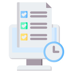 Online Quizzes Flat Icon