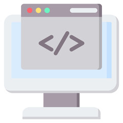 Coding Platfrom Flat Icon