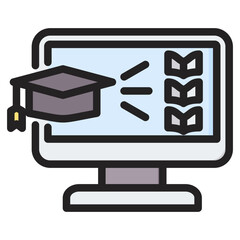 Learning Modules Outline Color Icon