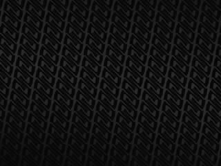 Black metal texture steel background. Perforated metal sheet.