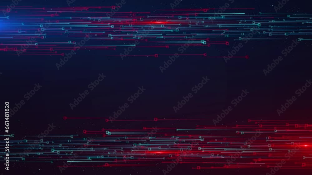 Aufkleber data flow concept, sci-fi background digital space. high tech field glow particles lines and surface