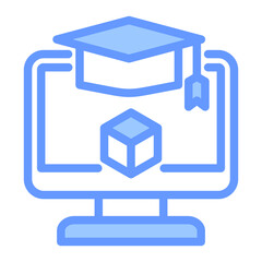 Simulation Blue Icon